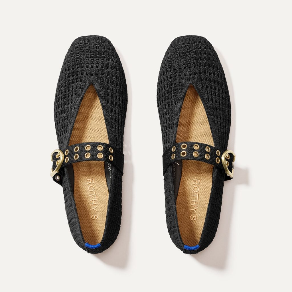 The Max Buckle Mary Jane - Black Mesh